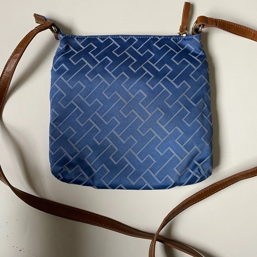 Tommy Hilfiger Blue Monogram Crossbody Bag